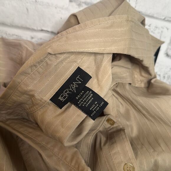 Lane Bryant Pin Striped Button Down Shirt Blouse Size 22/24 - Picture 4 of 4